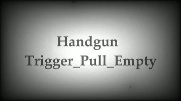 Handgun Trigger Pull Empty || Sound effect..
