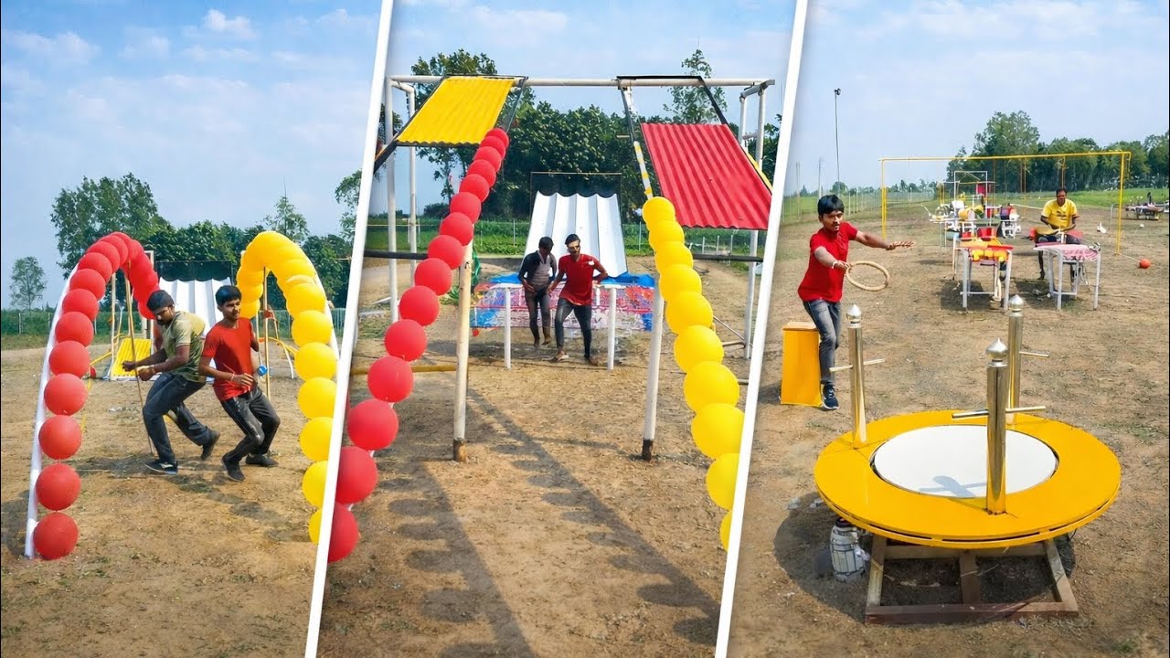 Which of the four challenges is going to finish this obstacle marathon first? `````` 