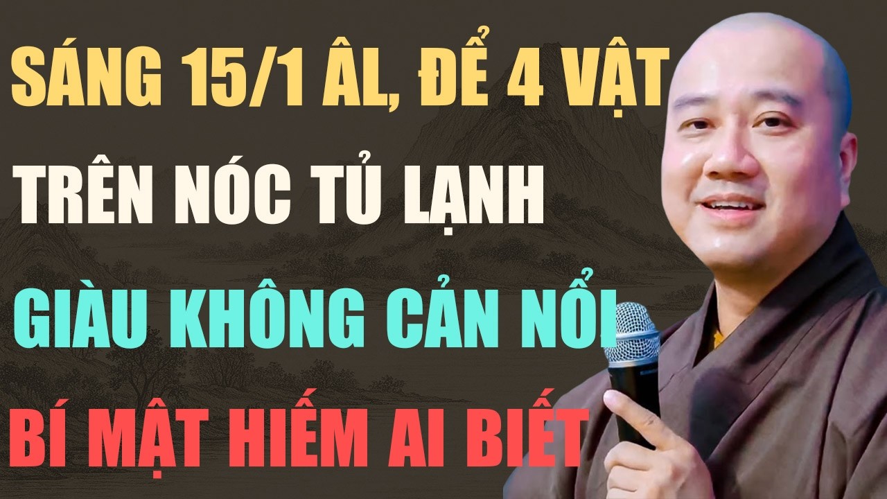 THẦY PHÁP HÒA CHỈ RÕ: ĐÚNG SÁNG 15/1 ÂL, ĐỂ 4 VẬT LÊN NÓC TỦ LẠNH, GIÀU KO CẢN NỔI, RẤT HIẾM AI BIẾT