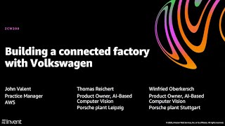 AWS re:Invent 2020: Building a connected factory with Volkswagen - YouTube