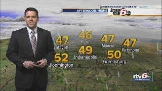 Monday's Forecast: Afternoon highs near 50
