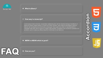 How to create FAQ accordion | HTML, css and jQuery | Neumorphism Design