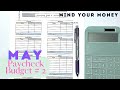 BUDGET BY PAYCHECK WITH ME | MAY PAY # 2 | MIND YOUR MONEY