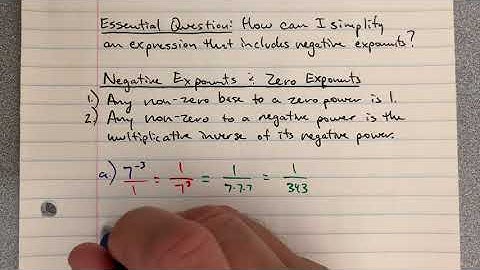 1-7 More Properties of Integer Exponents - Part 1