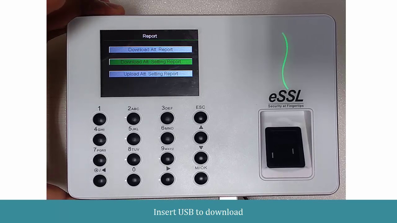 How to download att setting report in eSSL WL30 - YouTube