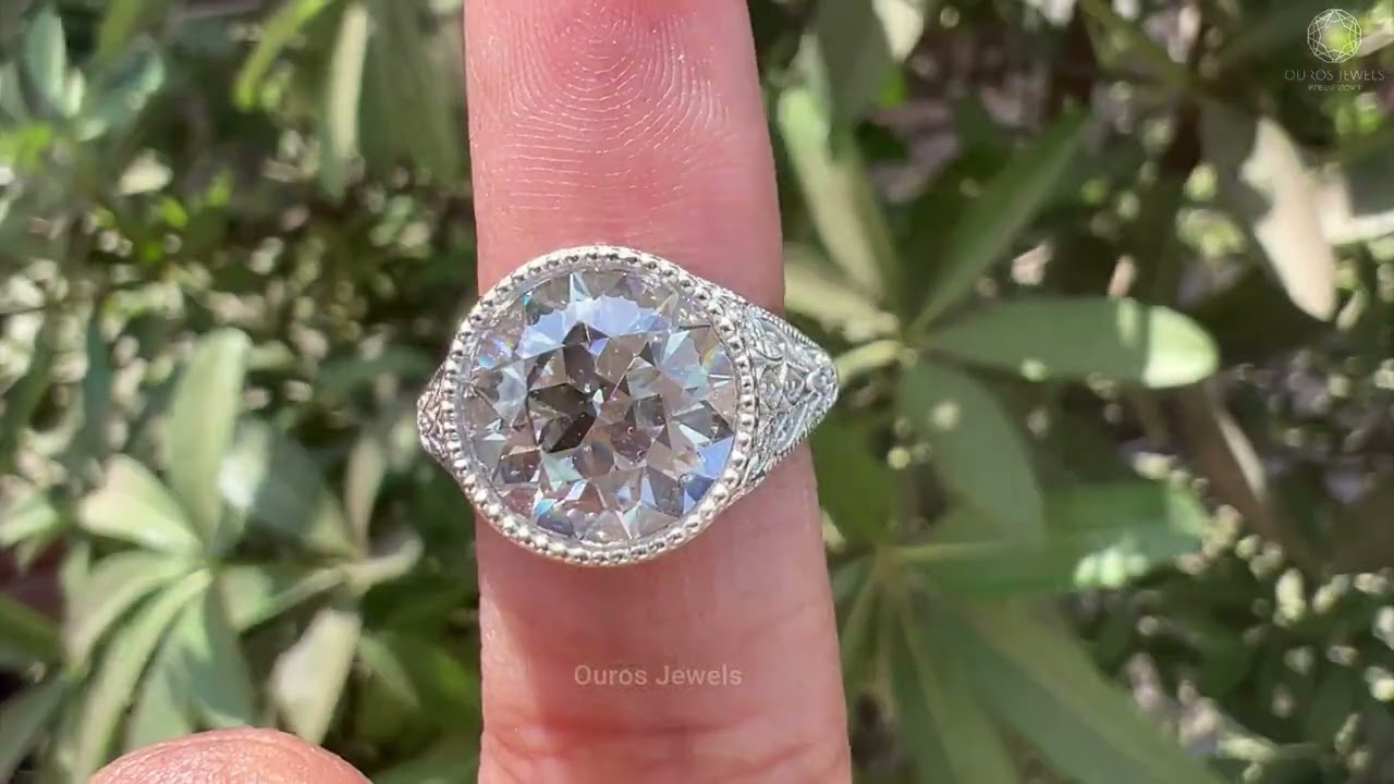 Old European Round Cut Vintage Ring 