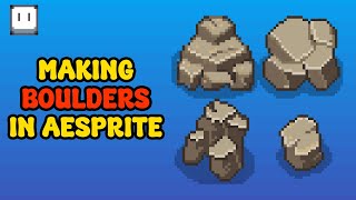 Making Boulders in Aesprite Easy Rock Sprite Tutorial