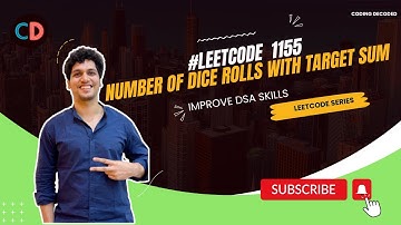 Leetcode 1155 Number of Dice Rolls With Target Sum |  Coding Decoded SDE Sheet