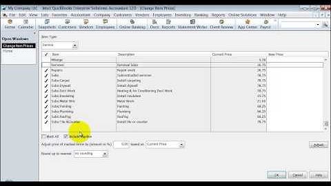 QuickBooks Training - Update Sales Price - Mass Adjustment