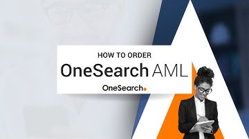 How to Order OneSearch AML