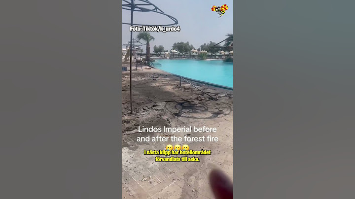 Före- och efterbilderna visar förödelsen på lyxhotellet på Rhodos