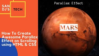 How to create an Awesome Parallax Scrolling Effect using HTML & CSS