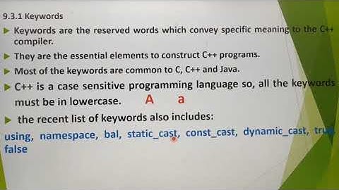 Lexical Units (Tokens) - Keywords, Identifiers, in Tamil, Part 3, Chapter 9,  A. Jaya Mabel Rani/AP