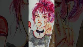 Alt Girl Portrait Speedpaint Cute Face Speedpaint Drawing Sketch Traditional Art Simple Character