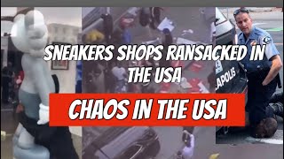 CRAZY, INSANE MASSIVE STEALING & LOOTING OF SNEAKERS AND HYPE STUFF IN THE USA