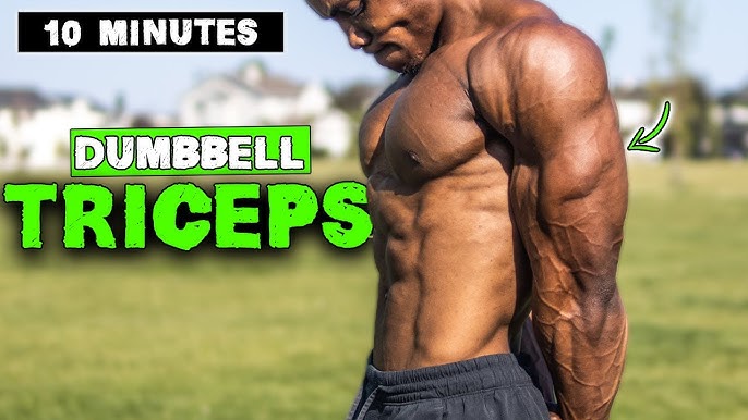 DUMBBELL-ONLY Tricep Workout  8 Exercises for BIGGER TRICEPS 