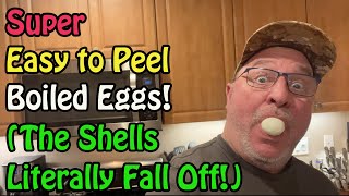 Life Hack Easiest To Peel Boiled Eggs Ever Perfectly Cooked, The Shells Literally Fall Off