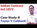 Indian Contract Act 1872  Case Study-8   Taylor V Caldwell