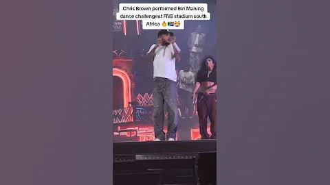 Chris Brown performed Biri Marung dance challenge at FNB stadium south Africa #shorts #chrisbrown thumbnail