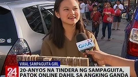 20-anyos na tindera ng Sampaguita, patok online dahil sa angking ganda