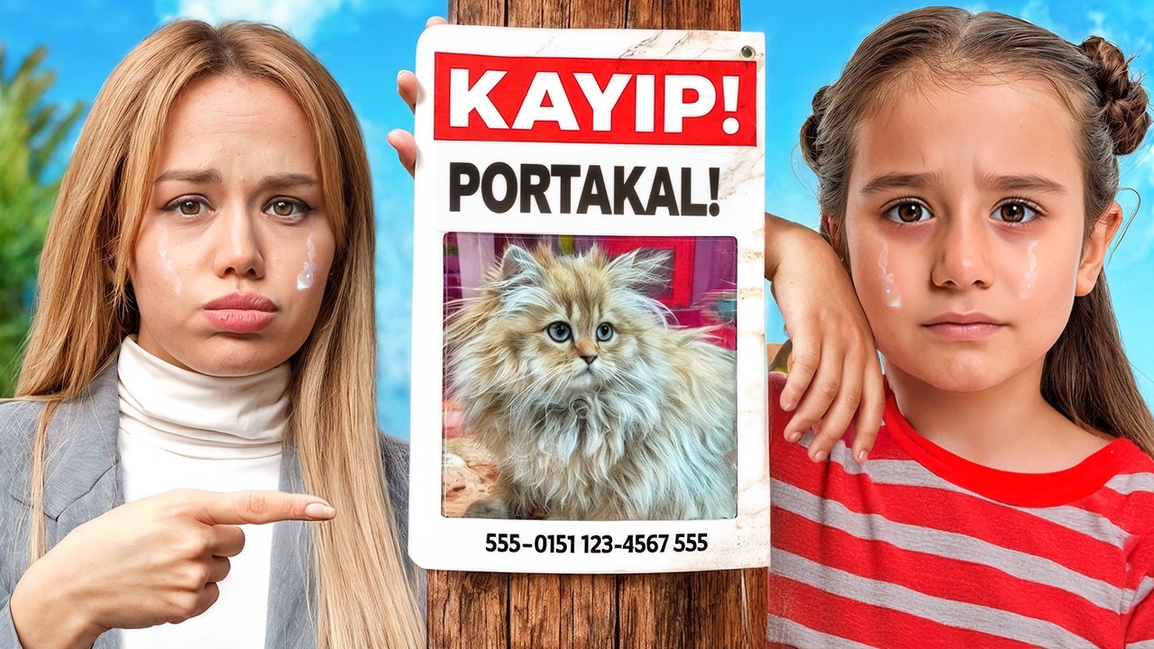 KEDİMİZ PORTAKAL KAYBOLDU ! / BULANA 100.000 TL PARA ÖDÜLÜ !? | Gamze Karta Öykü Karta
