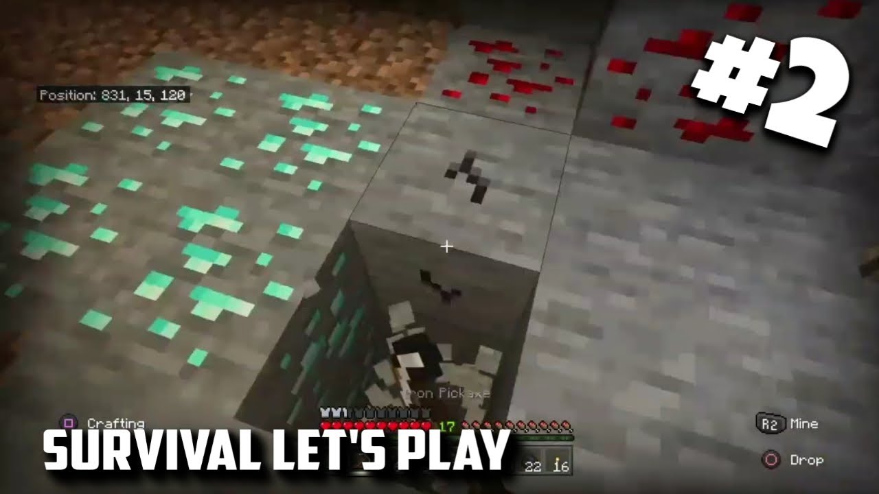 Minecraft Survival Let's Play #2 - Mining For DIAMONDS!! - YouTube