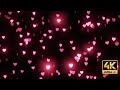 Red Glitter Hearts Loop 4K | Valentine's Overlay | Copyright Free Background