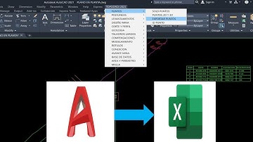 EXPORTAR PUNTOS de AUTOCAD al EXCEL
