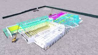 Mive Steel Erection Animation Grand Junction Rec Center By Anatomic Iron