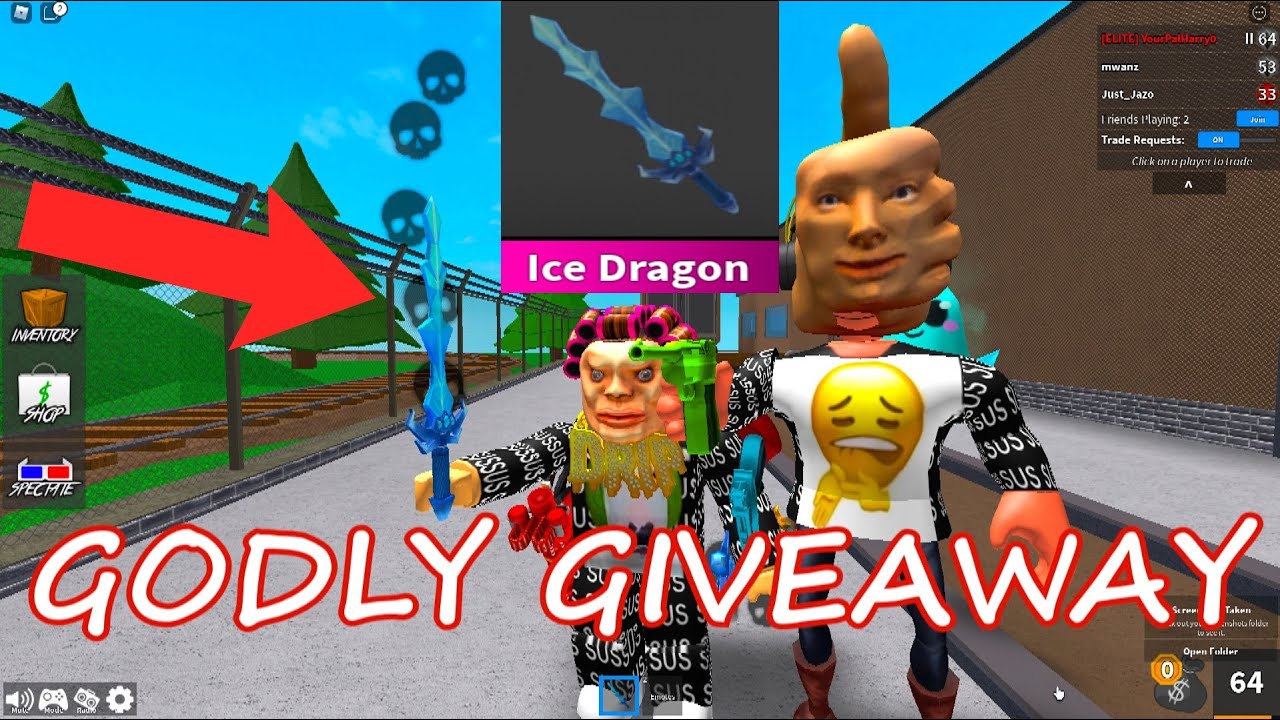 MM2 GODLY Ice Dragon GIVEAWAY! YouTube