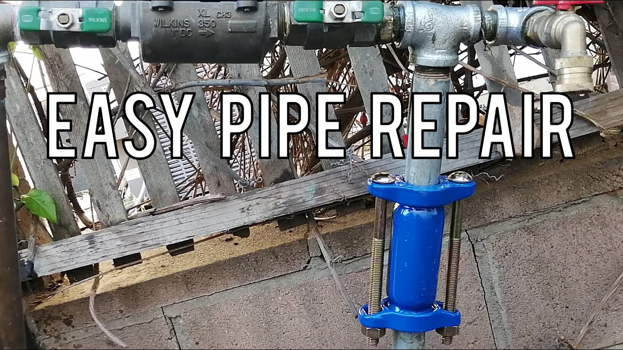 Repairing Galvanized Irrigation Pipe with a Compression Coupling - YouTube