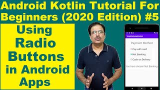 How to use Radio Buttons and Radio Groups in Android Studio | Android Kotlin Tutorial #5