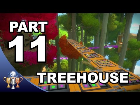 The Witness Walkthrough #11 -  Treehouse and Bridges Puzzle Solutions (Activating Treehouse Laser)