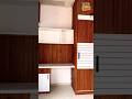 wooden wardrobe with table bedroom design #interior