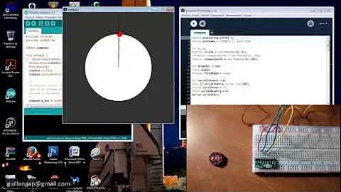 Mega 2560 # 1 - Compass With LSM303D Magnetometer And Processing