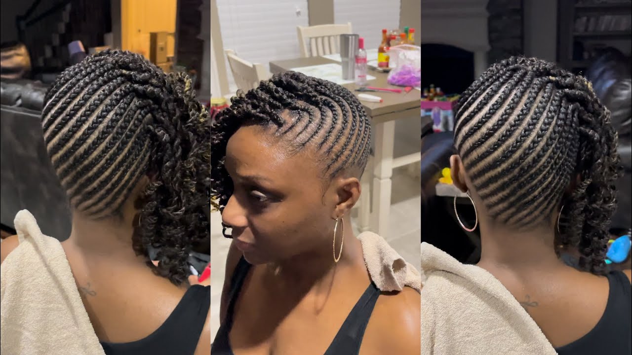 JUST A LIL BRAID UP STYLE - YouTube