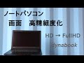 ノートパソコンのディスプレイを HD から フルHD へグレードアップ(1366X768 → 1920X1080)　DynaBook Satellite B65