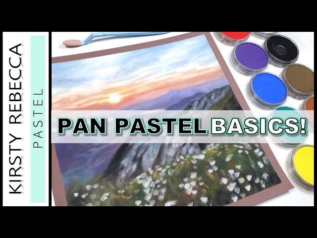 Beginner's guide to PAN PASTELS! // EASY landscape with 10 COLOURS! 