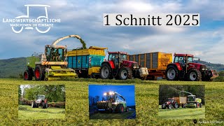 1 Grasschnitt 2025 | Grashäckseln | 5 Gespanne unterwegs | Feldhäcksler am Fahrsilo? | 4K
