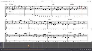 Paul McCartney - Silly Love Songs - Bass Transcription slow 50% (SCORE/TABS/FRETBOARD/CHORDS/LYRICS)