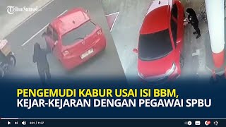 Viral, Pengemudi Mobil Kabur Usai Isi Bbm, Kejar-Kejaran Dengan Pegawai Spbu, Nyaris Ditabrak