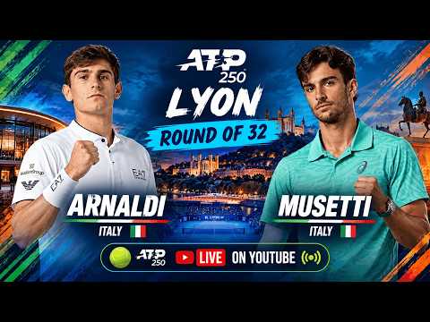 Video [ LIVE] Arnaldi vs Musetti | Round of 32 | Lyon Open 2026 Live Score & Match Stats