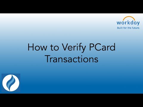 Workday - PCard Verifications