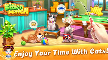 Kitten Match #11 Perfect Recreation Room - Fun Match 3 Puzzle Game