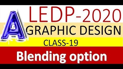 LEDP Graphic Design Class-19 (Rajbari)-  Blending Options by GM!