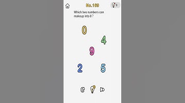 Brain Out Level 169 Which two numbers can makeup into 8?