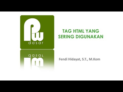 Tutorial HTML Dasar