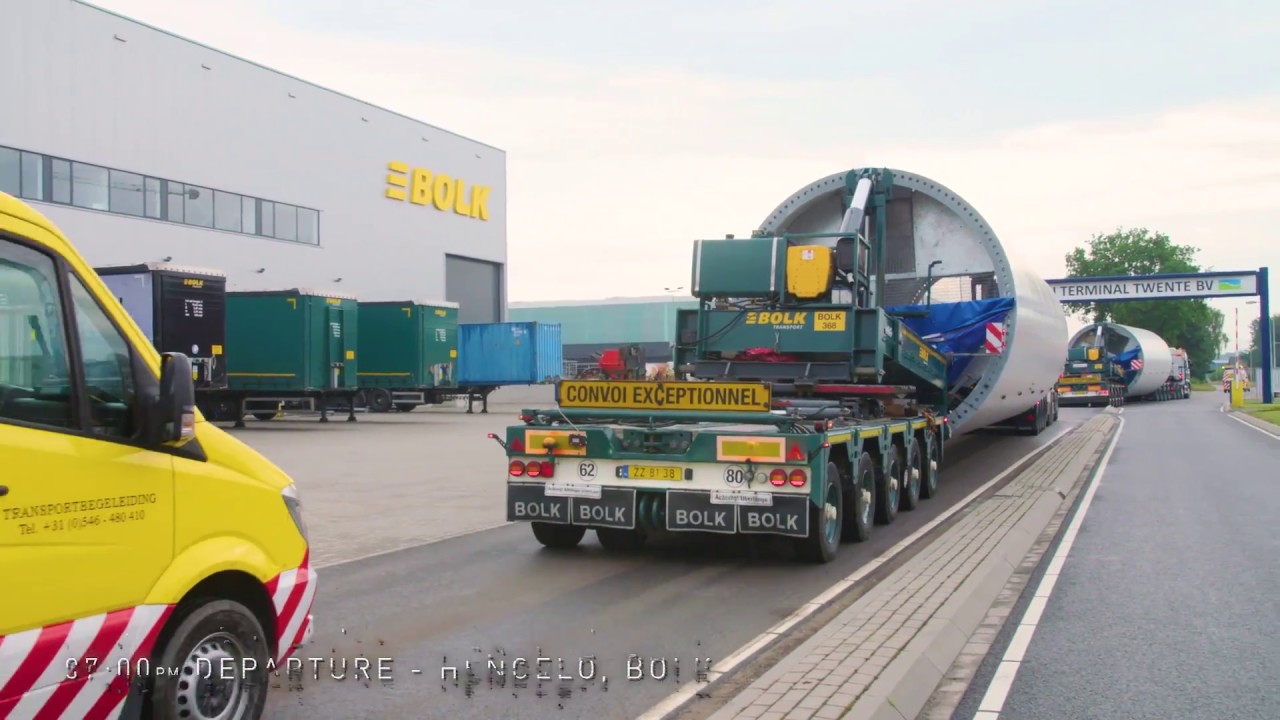 Bolk Transport - Transport of windturbines in The Netherlands - Long Version