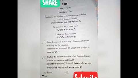 Auditing paper 2 b.com 1(previousquestion paper) magadh University