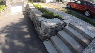 Armour Stone Retaining Wall Driveway